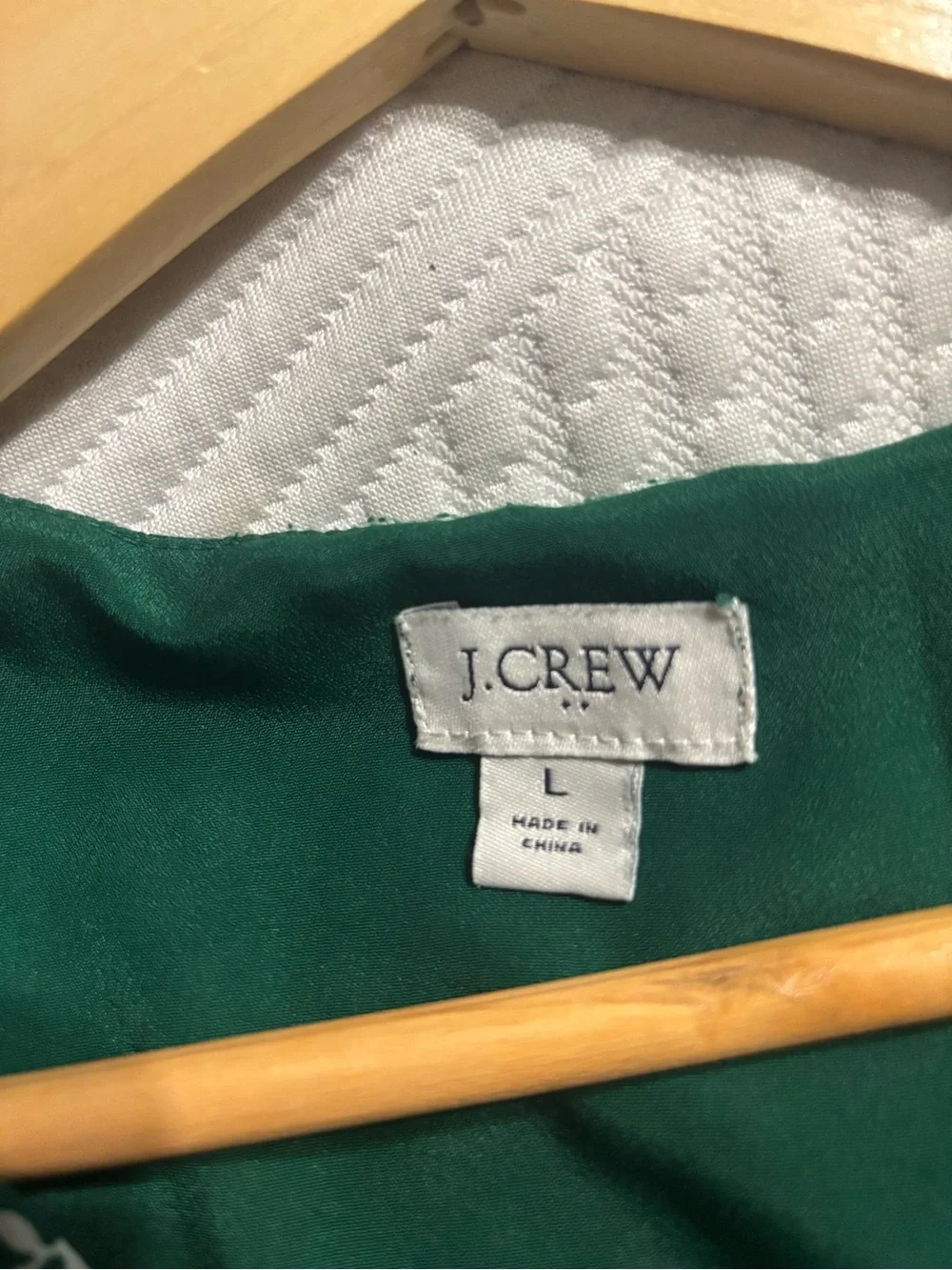 J. Crew Green and White Floral Button-Up Blouse